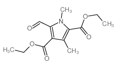 diethyl 5-formyl-1,3-dimethyl-pyrrole-2,4-dicarboxylate结构式