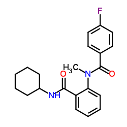 N-[2-(Cyclohexylcarbamoyl)phenyl]-4-fluoro-N-methylbenzamide结构式