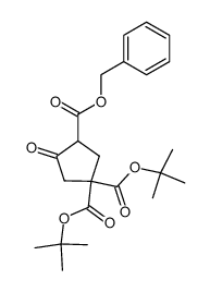 3-benzyl-1,1-di-tert-butyl 4-oxocyclopentane-1,1,3-tricarboxylate结构式