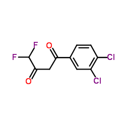 1-(3,4-DICHLORO-PHENYL)-4,4-DIFLUOROBUTANE-1,3-DIONE结构式