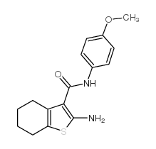 2-amino-4,5,6,7-tetrahydro-benzo[b]thiophene-3-carboxylic acid (4-methoxy-phenyl)-amide structure