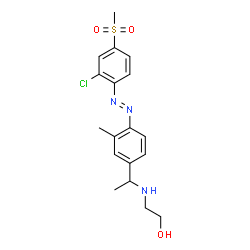 2-[[4-[[2-chloro-4-(methylsulphonyl)phenyl]azo]-3-methylphenyl]ethylamino]ethanol结构式