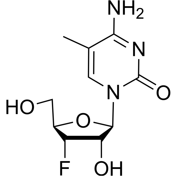 3’-Deoxy-3’-fluoro-5-methylcytidine结构式