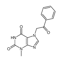 3-methyl-7-(2-oxo-2-phenylethyl)-3,7-dihydro-1H-purine-2,6-dione Structure