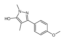 3-(4-甲氧基苯基)-1,4-二甲基-1H-吡唑-5-醇结构式