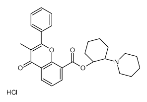 [(1R,2S)-2-piperidin-1-ylcyclohexyl] 3-methyl-4-oxo-2-phenylchromene-8-carboxylate,hydrochloride Structure