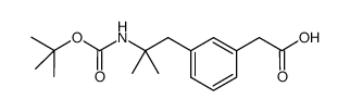 [3-(2-tert-butoxycarbonylamino-2-methylpropyl)phenyl]acetic acid Structure