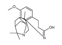 Benzenepropanamide, 4-methoxy-N-(4,8,8-trimethyl-1-azatricyclo(3.3.1.1(sup 3,7))dec-4-yl) Structure