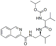 Carbamic acid,N-[(1S)-1-[[[(1S)-1-[[(3-isoquinolinylcarbonyl)amino]methyl]-2-methylpropyl]amino]carbonyl]-2-methylpropyl]-,1-methylethyl ester结构式