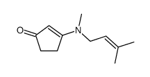 3-[methyl(3-methylbut-2-enyl)amino]cyclopent-2-en-1-one结构式