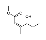 (Z)-4-Hydroxy-3-methyl-hex-2-enoic acid methyl ester结构式