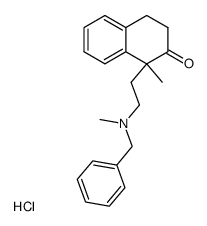 1-<2-(N-benzyl-N-methylamino)ethyl>-1-methyl-2-tetralone hydrochloride结构式