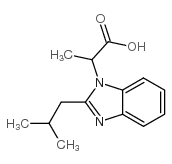 2-[2-(2-methylpropyl)benzimidazol-1-yl]propanoic acid structure