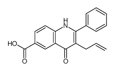 4-oxo-2-phenyl-3-prop-2-enyl-1H-quinoline-6-carboxylic acid结构式