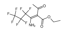 (E/Z)-ethyl 2-acetyl-3-amino-4,4,5,5,6,6,6-heptafluoro-2-hexenoate结构式