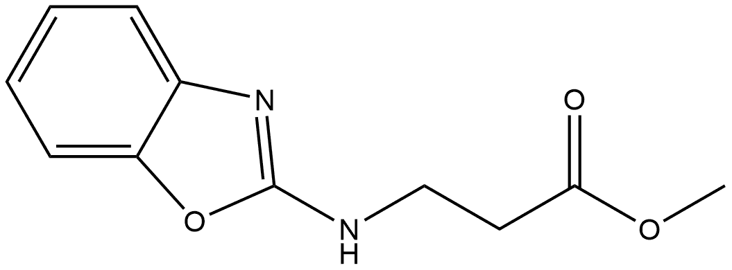 3-[(1,3-苯并噁唑-2-基)氨基]丙酸甲酯结构式