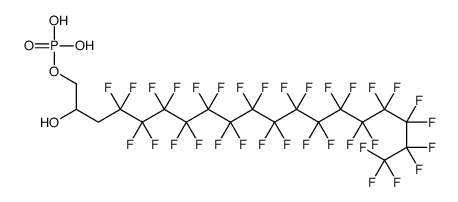 4,4,5,5,6,6,7,7,8,8,9,9,10,10,11,11,12,12,13,13,14,14,15,15,16,16,17,17,18,18,19,19,19-tritriacontafluoro-2-hydroxynonadecyl dihydrogen phosphate结构式