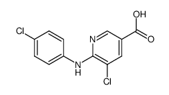 5-chloro-6-(4-chlorophenylamino)nicotinic acid结构式