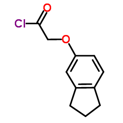 (2,3-Dihydro-1H-inden-5-yloxy)acetyl chloride structure