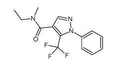 N-ethyl-N-methyl-1-phenyl-5-(trifluoromethyl)pyrazole-4-carboxamide Structure