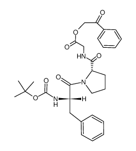 Boc-Phe-Pro-Gly-OPac结构式