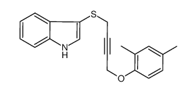 3-[4-(2,4-dimethylphenyloxy)but-2-ynylthio]indole Structure