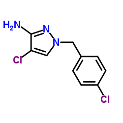 4-CHLORO-1-(4-CHLORO-BENZYL)-1H-PYRAZOL-3-YLAMINE Structure