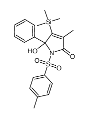 3-methyl-5-phenyl-4-trimethylsilyl-1-p-toluenesulfonyl-5-hydroxypyrrol-2(5H)-one Structure