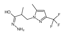 2-Methyl-3-[5-methyl-3-(trifluoromethyl)-1H-pyrazol-1-yl]propaneh ydrazide Structure