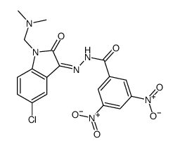 N-[(E)-[5-chloro-1-[(dimethylamino)methyl]-2-oxoindol-3-ylidene]amino]-3,5-dinitrobenzamide Structure