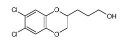 3-(6,7-dichloro-2,3-dihydro-1,4-benzodioxin-3-yl)propan-1-ol结构式