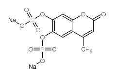 disodium (4-methyl-2-oxo-2H-1-benzopyran-6,7-diyl)disulphate结构式