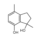 2,3-dihydro-1,4-dimethyl-1H-indene-1,7-diol结构式