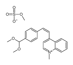 4-[2-[4-(dimethoxymethyl)phenyl]ethenyl]-1-methylquinolin-1-ium,methyl sulfate结构式