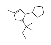 2-cyclopentyl-1-(2,3-dimethylbutan-2-yl)-4-methyl-2,5-dihydroborole Structure