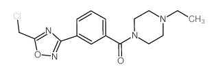 1-{3-[5-(Chloromethyl)-1,2,4-oxadiazol-3-yl]-benzoyl}-4-ethylpiperazine结构式