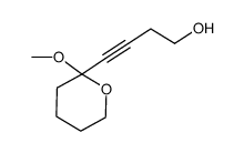 1-(tetrahydro-2-methoxypyran-2-yl)-1-butyn-4-ol Structure