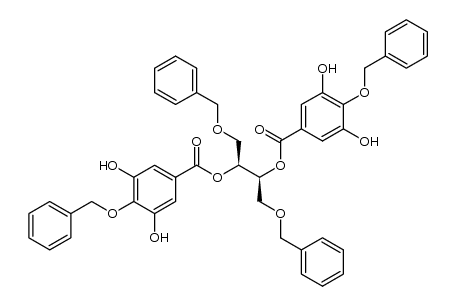 (2S,3S)-1,4-dibenzyloxy-2,3-butandiyl bis(4-O-benzylgallate)结构式