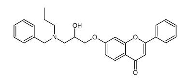 7-(3-(N-benzyl-N-propylamino)-2-hydroxypropoxy)flavone Structure