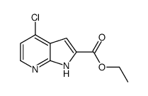 4-氯-1H-吡咯并[2,3-B]吡啶-2-甲酸乙酯结构式