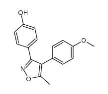 3-(4-hydroxyphenyl)-4-(4-methoxyphenyl)-5-methylisoxazole结构式