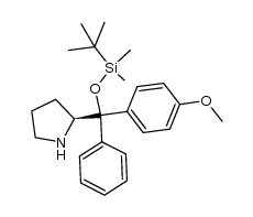 (S)-2-[(4-methoxyphenyl)-phenyl-tert-butyldimethylsilyloxy-methyl]-pyrrolidine Structure