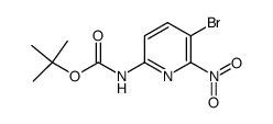 (5-bromo-6-nitro-pyridin-2-yl)-carbamic acid tert-butyl ester结构式