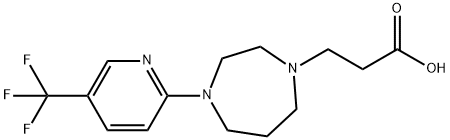 3-{4-[5-(Trifluoromethyl)pyridin-2-yl]-1,4-diazepan-1-yl}propanoic acid结构式