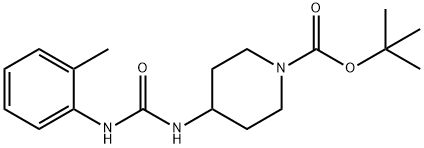 tert-Butyl 4-(3-o-tolylureido)piperidine-1-carboxylate结构式