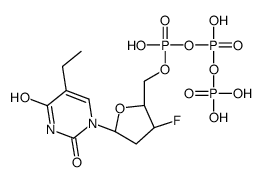 [[(2R,3S,5R)-5-(5-ethyl-2,4-dioxopyrimidin-1-yl)-3-fluorooxolan-2-yl]methoxy-hydroxyphosphoryl] phosphono hydrogen phosphate结构式