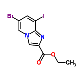 6-Bromo-8-iodo-imidazo[1,2-a]pyridine-2-carboxylic acid ethyl ester picture