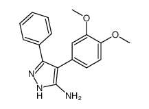 5-Amino-3-phenyl-4-(3,4-dimethoxyphenyl)pyrazole结构式