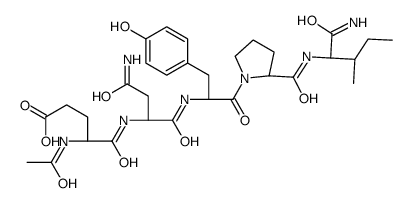 (4S)-4-acetamido-5-[[(2S)-4-amino-1-[[(2S)-1-[(2S)-2-[[(2S,3S)-1-amino-3-methyl-1-oxopentan-2-yl]carbamoyl]pyrrolidin-1-yl]-3-(4-hydroxyphenyl)-1-oxopropan-2-yl]amino]-1,4-dioxobutan-2-yl]amino]-5-oxopentanoic acid Structure