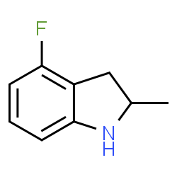 4-氟-2-甲基二氢吲哚结构式